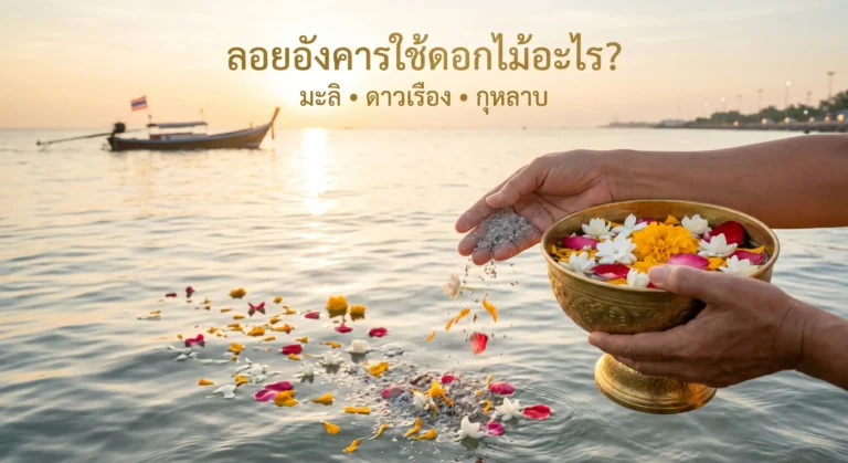 ลอยอังคารใช้ดอกไม้อะไรบ้าง?