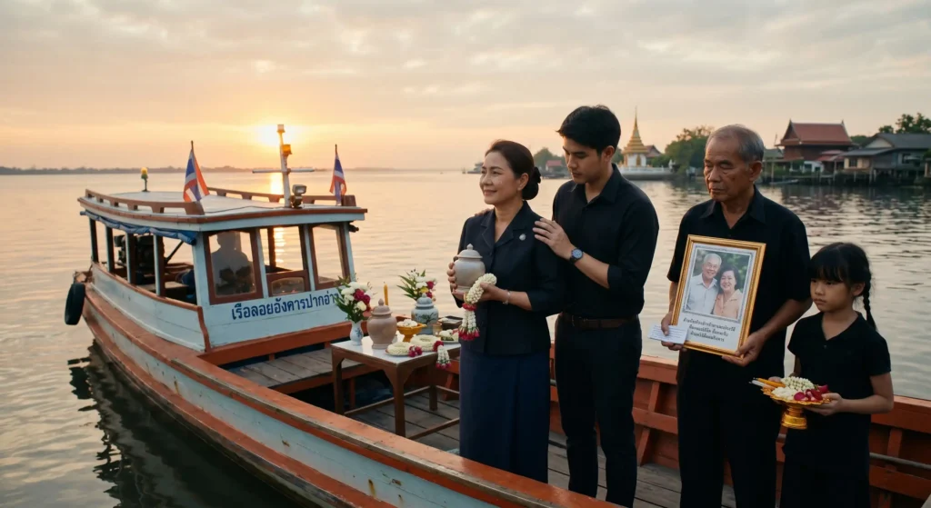 ตัวอย่างคำกล่าวอำลาและประวัติผู้เสียชีวิต กระชับกับพิธีลอยอังคาร