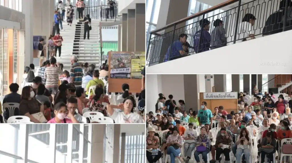 บรรยากาศการตรวจเลือกทหารกองเกิน สมุทรปราการ  เกณฑ์ทหาร สมุทรปราการ 2569: ตารางจับใบดำ-ใบแดง เช็ควัน-เอกสารที่นี่
